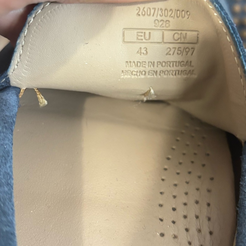 Zara Blue Suede Men's Slip-On Loafers - Picture 3 of 3
